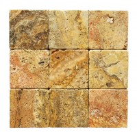 4x4 Scabos Tumbled Travertine Tiles